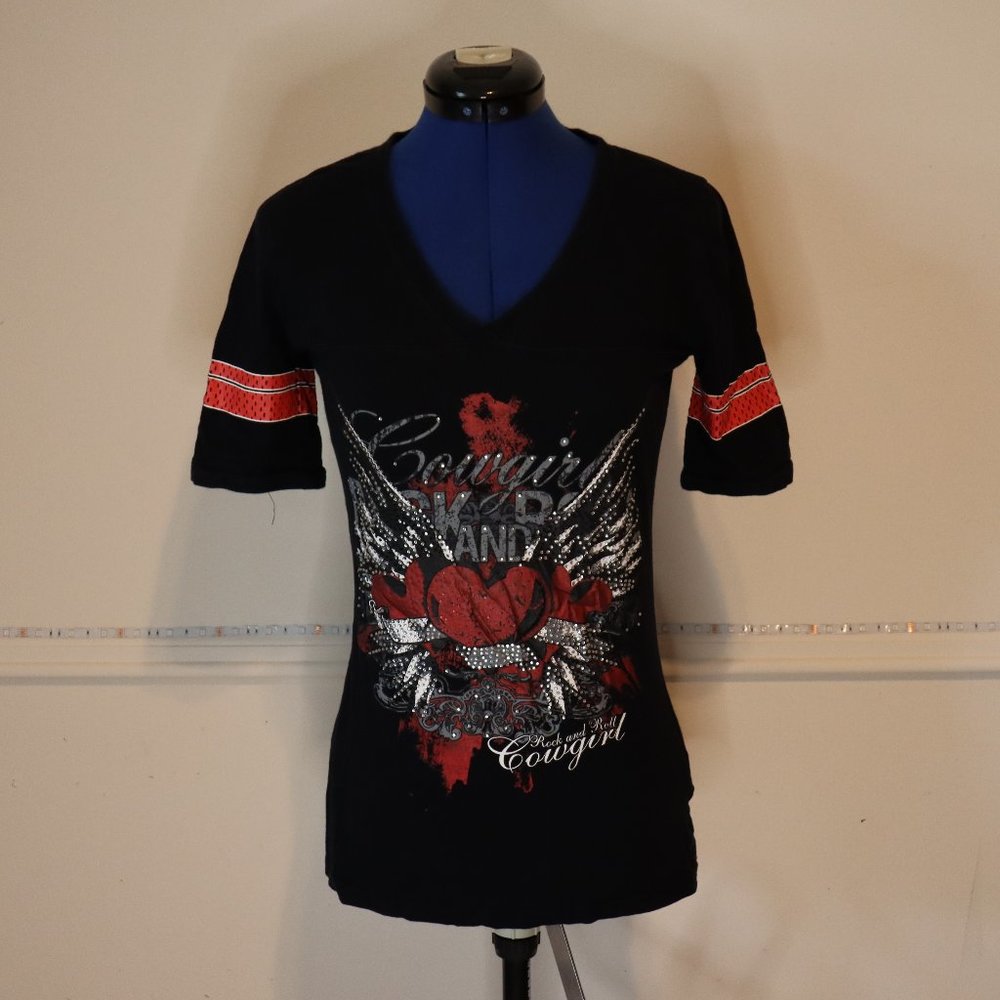 Rock & Roll Cowgirl rhinestone tee